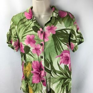 Caribbean Joe bottom down floral Blouse